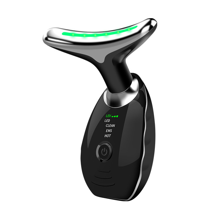 ABS Stainless Steel Face Neck Lifting Massager with LED Therapy and Plugs Type Other