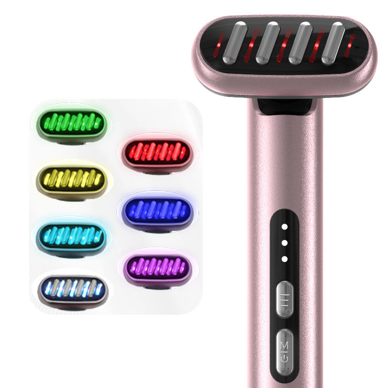 Compact Hand Held Red Light Therapy Ems Face Eye Massage Wand for Lifting and Beauty