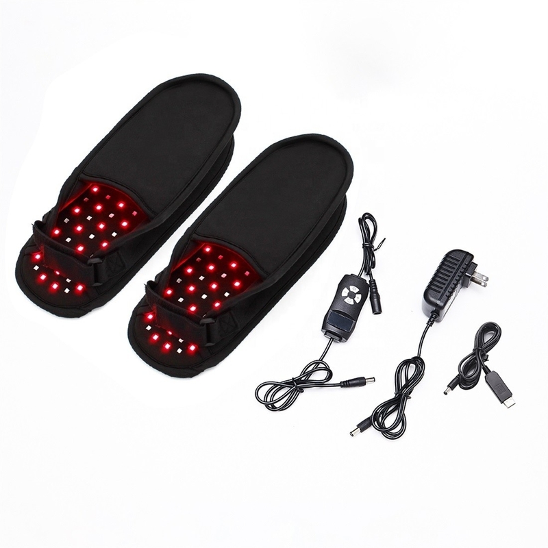 75% Neoprene and 25% Velvet Red Light Therapy Slippers 132 Lamp Beads 660nm 850nm