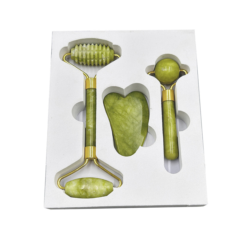 Facial Beauty Custom Logo Gua Sha Set and Jade Roller for Face Healthcare Massage