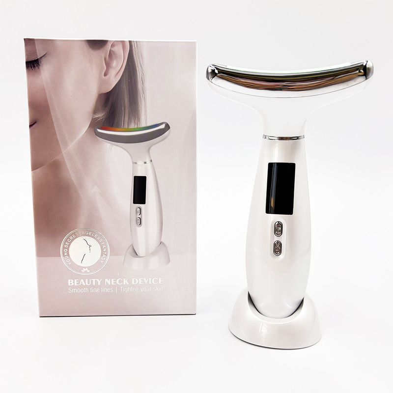 EMS Electrical Muscle Stimulation Neck Massager for Anti-Aging Skin Care Facial Massager