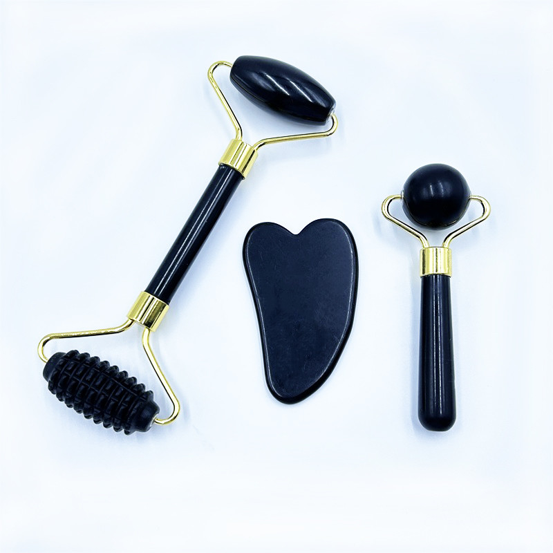 Home Natural Jade Gua Sha Stone Board Portable Neck Massager Anti-Puffiness Face Lift