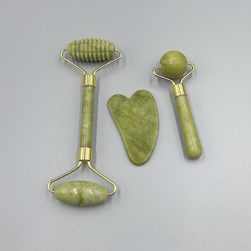 Other Functions Waterproof Jade Facial Roller and Gus Sha Set with Natural Xiuyan Jade