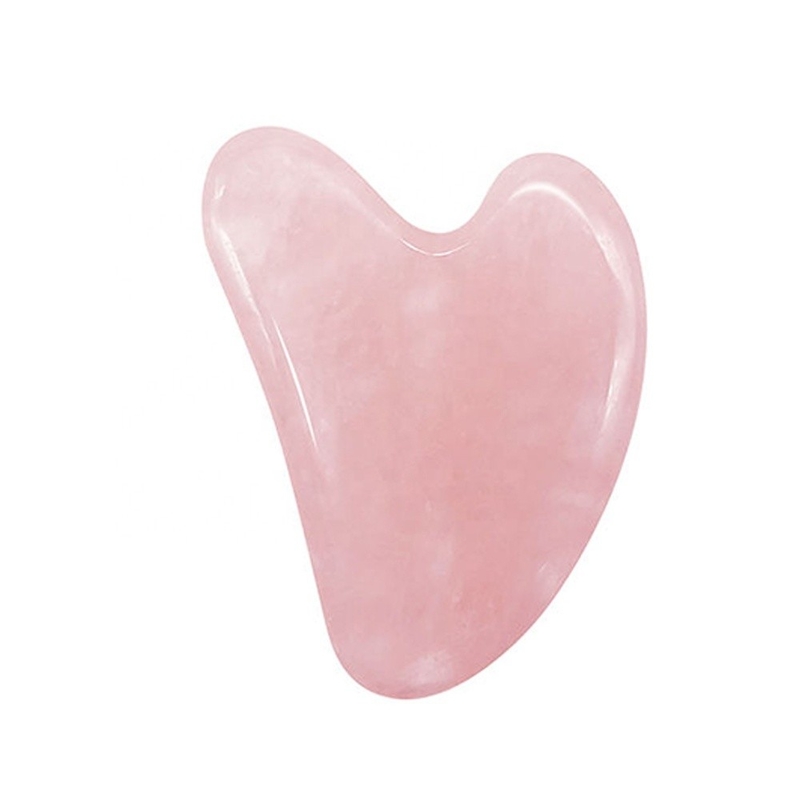 49.3g Pink customized Jade Gua Sha Stone Board for Home Face Lift Anti-Puffiness
