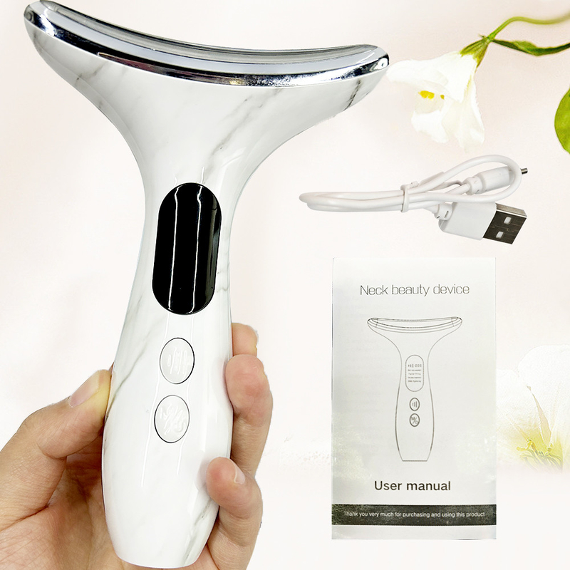 Electric Neck Massage Device with Anti-Aging Function 3 in 1 Facial and Eye Massager
