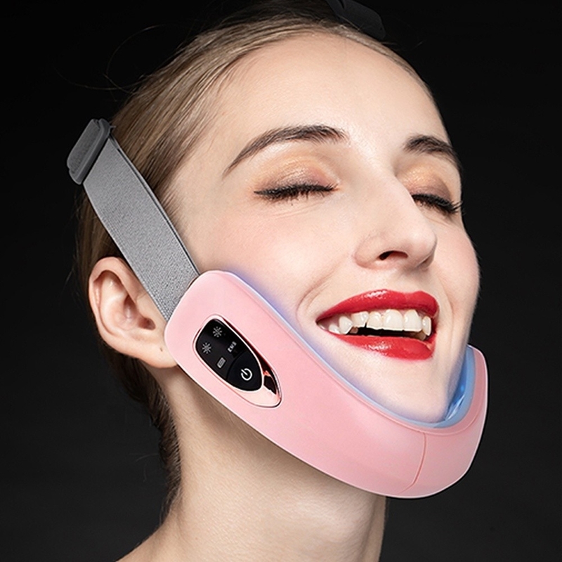 Anti-aging Led Therapy 4 Gears V Shape Face Lift Machine with Waterproof and 180° Folding Design