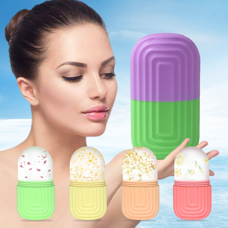Target Area No Plugs Type Silicone Ice Molds for Facial Cube Ice Roller Face and Body