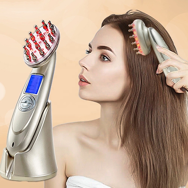 1100MAH POLYMER BATTERY Hair Growth Comb with RF Light Therapy and USB Charging Cable