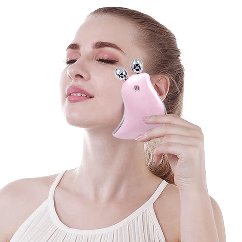 USB Plugs Type Smooth Vibration Massage Face Fit Roller for Optimal Blood Circulation